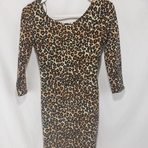 Womens Guess Lepard bodycon dress